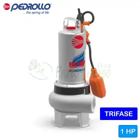 BC 10/50-MF - 1 HP three-phase DOUBLE-CHANNEL electric pump for waste water Pedrollo - 1