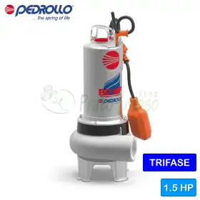 BC 15/50-MF - Pompë elektrike trefazore DY KANALORE 1.5 HP për ujërat e zeza Pedrollo - 1