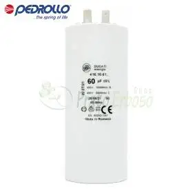 60 F – 60 Mikrofarad 450 VL Kondensator Pedrollo - 1