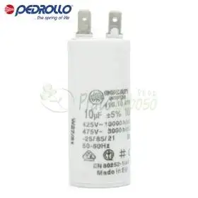 10 F - 10 microfarad 450 VL capacitor Pedrollo - 1