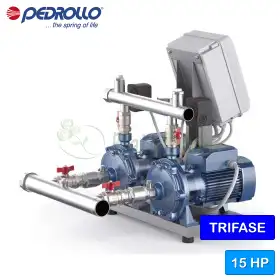 CB2 - 2CP 32/210B - Three-phase pressure group 2x7.5 HP Pedrollo - 1
