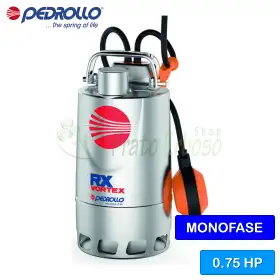 RXm 3/20 (5m) - Single-phase VORTEX electric pump for dirty water, 0.75
