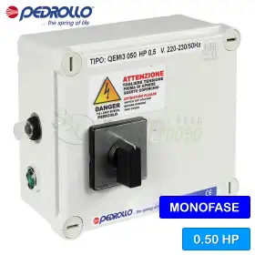 QEM/3-050 - Tablou electric pentru pompă electrică monofazată de 0,50 CP