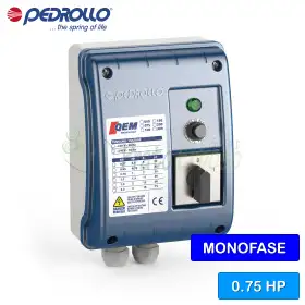 QEM 075 - Tableau électrique pour pompe électrique monophasée de 0,75 CV