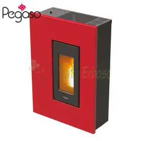 Madison 5 - Stufa a pellet da 5 Kw rosso Pegaso - 1