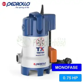 TRITUS-TX - Electrobomba sumergible con triturador de 0,75 CV