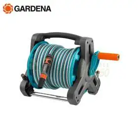 8010-20 - Manguera de jardín + carrete compacto para manguera y accesorios