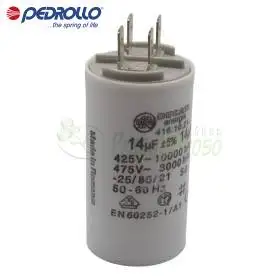 Condensador de 14 F - 14 microfaradios y 450 VL Pedrollo - 1