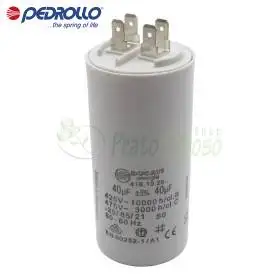40 F - kondensator 40 mikro farad 450 VL Pedrollo - 1