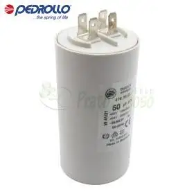 Kondensator 50 F - 50 mikro farad 450 VL Pedrollo - 1