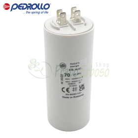 70 F - Condensatore da 70 micro farad 450 VL Pedrollo - 1