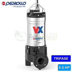 VX 55/80 - Elettropompa VORTEX per acque luride trifase da 5.5 HP Pedrollo - 1