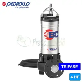 BC 40/35 - 4 HP three-phase dual-channel electric pump for waste water Pedrollo - 1