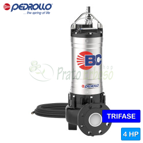 BC 40/35 - 4 PS dreiphasige Zweikanal-Elektropumpe für Abwasser Pedrollo - 1