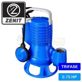 Pompe électrique triphasée VORTEX 75/2/G40V A1BT5NCQTRG - 0,75 CV pour eaux usées Pedrollo - 1