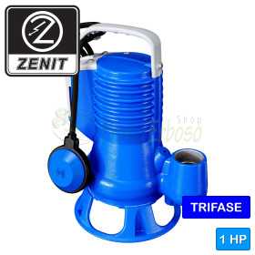 100/2/G40V A1BT5NCQTRG - 1 HP three-phase VORTEX electric pump for waste water Zenit - 1
