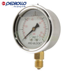 MRG 6 - Pressure gauge from 0 to 6 bar in a glycerine bath - Pedrollo
