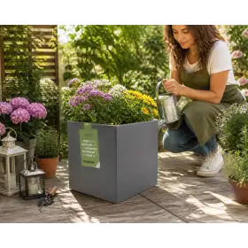 Millennium R Cube - Vaso a cassetta da 25 cm antracite Deroma - 1