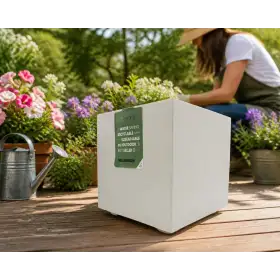Millennium R Cube - vază cubică de 25 cm, model perlat Deroma - 1