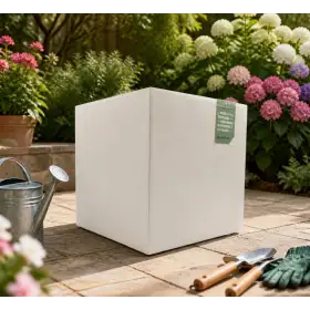 Cub Millennium R - vază cubică de 39 cm, model perlat Deroma - 1