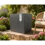 Millennium R Cube – 49 cm große Würfelvase in Anthrazit