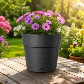 Save pot - Vaso tondo da 24.5 cm antracite Deroma - 1