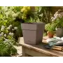 Save Square pot - 17 cm square vase camel