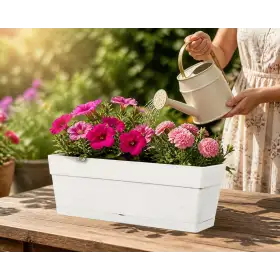 Cutie de fereastră Save - vază albă de 49 cm Deroma - 1