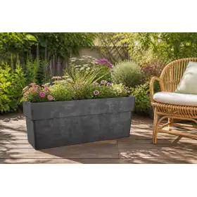 Like Trough - 99cm Anthracite Planter Deroma - 1