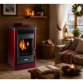 Poêle à pellets Dafne 65 bordeaux 5,5 kW