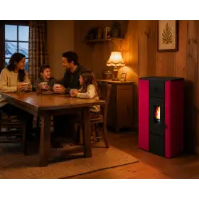 Estufa de pellets Noa roja 6,3 kW