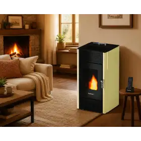 Estufa de pellets Miriam marfil 7 kW