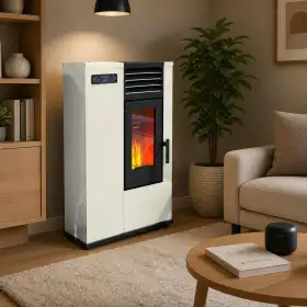 Susy 7.5 kW ivory pellet stove by Punto Fuoco