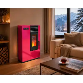 Susy - Poêle à granulés rouge 7,5 kW