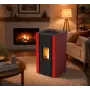Poêle à granulés Elane 9,0 - 8,5 kW, rouge