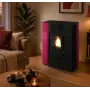 Nella - Stufa canalizzata a pellet da 9.4 Kw rosso