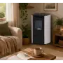Vania - Estufa de pellets blanca de 9,5 kW