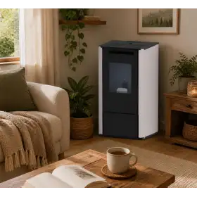 Soba pe peleți Vania 9,5 kW - alb Soba pe peleți Vania 9,5 kW - alb