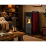 Lory - Estufa de pellets roja de 9,5 kW