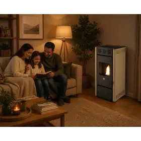 Stufa a pellet Martina 11.5 kW avorio - Punto Fuoco