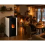 Sobë hidro me pelet Mira 16 - 16 kW, e bardhë