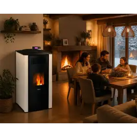 Sobë hidro pelet Mira 16 - e bardhë, 16 kW