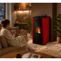 Mira 16 - Estufa de pellet hidro 16 Kw roja