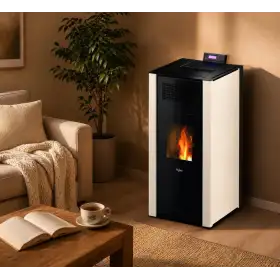 Poêle à granulés Mira 22 Pegaso blanc 22 kW