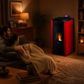 Mira 22 - Sobă pe peleți 22 kW roșu