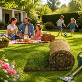 10 m2 de césped preparado en rollos Prato Erboso - 1