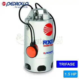 RX 5/40 - Pompe électrique VORTEX triphasée 1,5 CV pour eaux usées