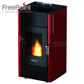 Leonora - 7 Kw red pellet stove Free Point - 1
