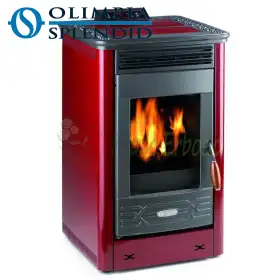 Soba pe peleti Dafne 65 - 5,5 Kw burgundy Olimpia Splendid - 1