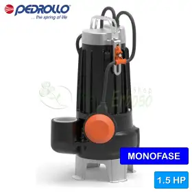 Pompe à eaux usées électrique monophasée VORTEX VXCm 15/35 - 1,5 CV